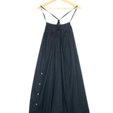 Black Arielle Cotton Thin Straps Midi Dress / SOEUR - Size 34