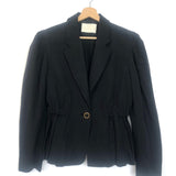Black ARRAS Gathered Cotton-blend Jacket / ULLA JOHNSON - Size S