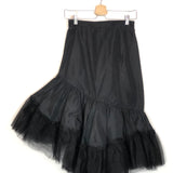 Black Asymmetric Ruffle Tulle Midi Skirt / SANDRA MANSOUR H&M - Size 36