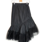Black Asymmetric Ruffle Tulle Midi Skirt / SANDRA MANSOUR H&M - Size 36