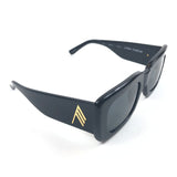 Black ATICO MARFA Square Frame Sunglasses / LINDA FARROW