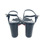 Black  85 Crystal-Encrusted Globes Leather Sandals / CHRISTIAN LOUBOUTIN - Size 39.5