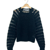 Black ATTICA Open-Knit Organic Cotton-blend Sweater / IRO - Size XS
