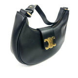 Black AVA TRIOMPHE Medium Smooth Calfskin Flap Bag / CELINE