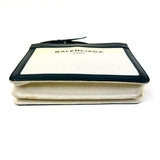 Black/ Beige Leather and Canvas Pochette Crossbody Bag / BALENCIAGA