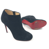 Black BELLISSIMA 100 Suede Ankle Boots / CHRISTIAN LOUBOUTIN - Size 38.5