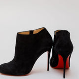 Black BELLISSIMA 100 Suede Ankle Boots / CHRISTIAN LOUBOUTIN - Size 38.5