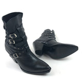 Black BERLIN Leather Boots / CELINE - Size 38