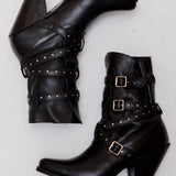 Black BERLIN Leather Boots / CELINE - Size 38