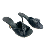 Black BLINK 80 Intrecciato Leather Heel Mules / BOTTEGA VENETA - Size 40