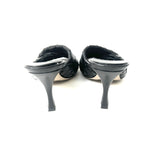 Black BLINK 80 Intrecciato Leather Heel Mules / BOTTEGA VENETA - Size 40