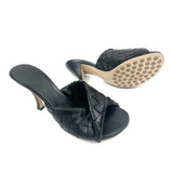 Black BLINK 80 Intrecciato Leather Heel Mules / BOTTEGA VENETA - Size 40