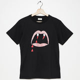 Black  Blood Lust Fang-print T-shirt / SAINT LAURENT - Size S
