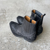 Black Ankle Boots with Black Suede Panel - model SANTIAGO / GOLDEN GOOSE - Size 37