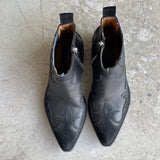 Black Ankle Boots with Black Suede Panel - model SANTIAGO / GOLDEN GOOSE - Size 37