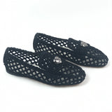 Black Braided Interlocking CC Logo Loafers / CHANEL - Size 37C