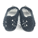 Black Braided Interlocking CC Logo Loafers / CHANEL - Size 37C