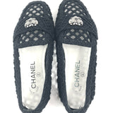 Black Braided Interlocking CC Logo Loafers / CHANEL - Size 37C