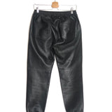 Black Calfskin Leather Jogger Pants / SAINT LAURENT - Size 36