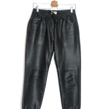Black Calfskin Leather Jogger Pants / SAINT LAURENT - Size 36