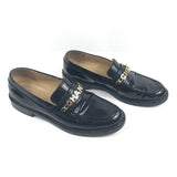 Black CC Logo Patent Leather Loafers / CHANEL - Size 39.5