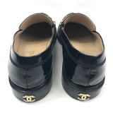 Black CC Logo Patent Leather Loafers / CHANEL - Size 39.5