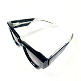 Black CHELSEA Square Frame Acetate Sunglasses / JACQUES MARIE MAGE