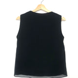 Black Chiffon Sleeveless Top / ALICE + OLIVIA - Size S