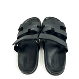 Black CHYPRE Calfskin Leather Sandals / HERMES - Size 39