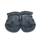 Black CHYPRE Leather Sandals / HERMES - Size 39