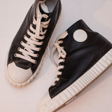 Black CLIMB Leather High Top Sneakers / HERMES - Size 38.5