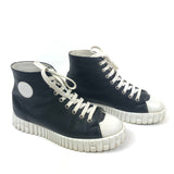 Black CLIMB Leather High Top Sneakers / HERMES - Size 38.5