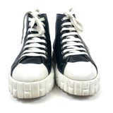 Black CLIMB Leather High Top Sneakers / HERMES - Size 38.5