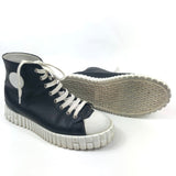 Black CLIMB Leather High Top Sneakers / HERMES - Size 38.5