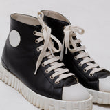Black CLIMB Leather High Top Sneakers / HERMES - Size 38.5