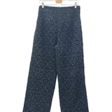 Black Cotton-Blend Guipure Lace Pants / SEZANE - Size 38