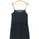 Black Cotton Blend Lace Embellished Romper / CHARO RUIZ IBIZA - Size S