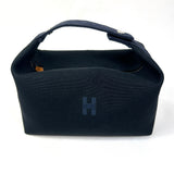 Black Cotton Canvas Bride-a-Brac Vanity Case / HERMES