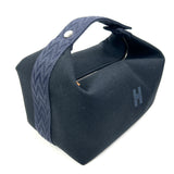 Black Cotton Canvas Bride-a-Brac Vanity Case / HERMES