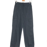 Dark gray pants on a white background