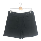 Black Cotton Cargo Shorts / AUVER_FIT - Size xS/S