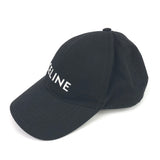 Black Cotton Logo Embroidered Baseball Cap / CELINE - Size S