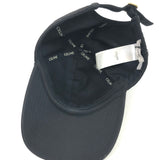 Black Cotton Logo Embroidered Baseball Cap / CELINE - Size S