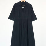 Black Cotton Midi Dress / RAQUEL ALLEGRA - Size 0