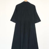 Black Cotton Midi Dress / RAQUEL ALLEGRA - Size 0