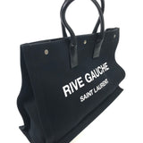 Black Cotton NOE Rive Gauche Tote Bag / SAINT LAURENT