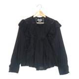 Black Cotton Ruffled Blouse / ISABEL MARANT ETOILE - Size 36