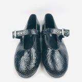 Black Crackle Leather EBONY Ballerinas / MIU MIU - Size 37