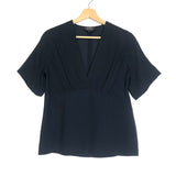 Black Crepe Short Sleeves Top / A.P.C. - Size 34