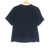 Black Crepe Short Sleeves Top / A.P.C. - Size 34